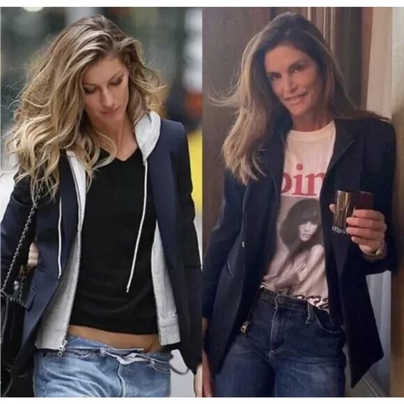 Veronica Beard Iconic Scuba Dickey Jacket Size 6 Navy Blue Blazer Zip Pockets - Picture 3 of 12